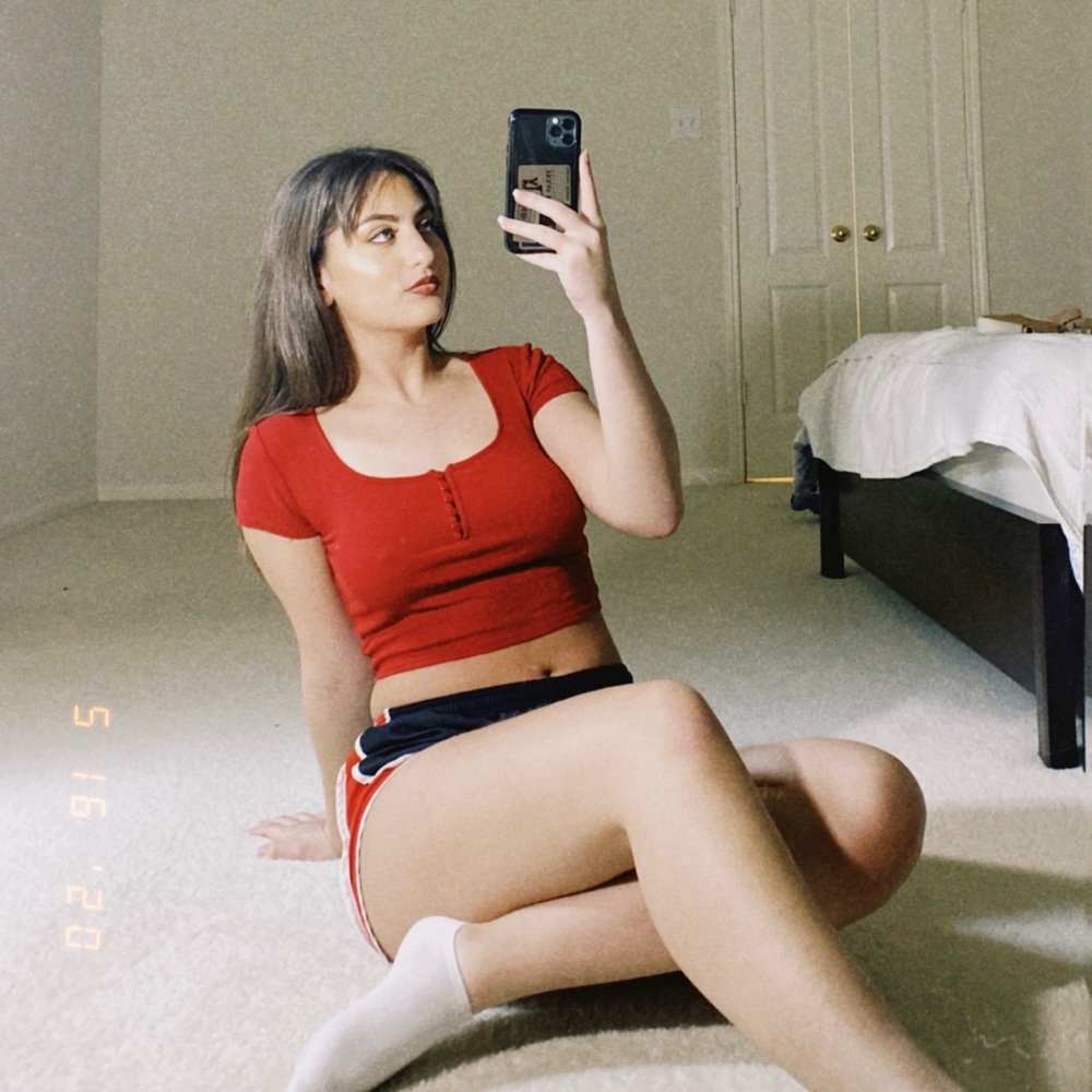 Red crop top